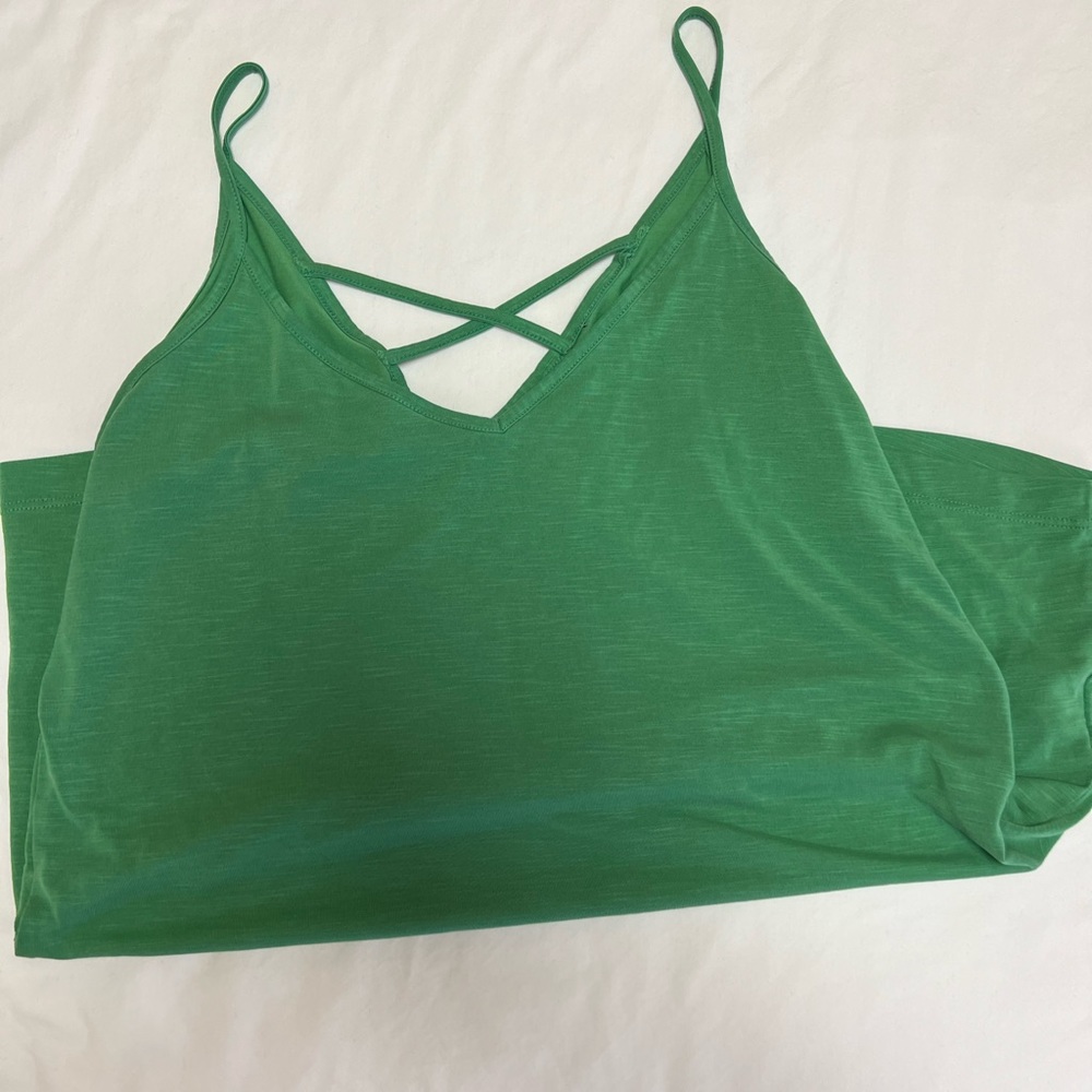 Green tank top